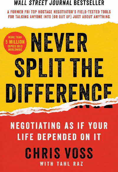 Book cover: Never Split The Difference by Chris Voss